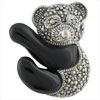 Black Studded Bear Pendant