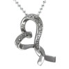 Heart Twist Cz Pendant