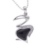 Sterling Silver Cz Adorned Heart Pendant