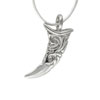 Sterling Silver Carved Tooth Pendant