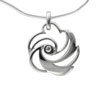 Sterling Silver Cz Center Of Flower Pendant