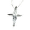 Sterling Silver Large Cz Cross Pendant