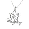 Sterling Silver Lucky Cz Clover Pendant