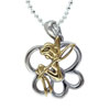 Sterling Silver Gold Tone Fairy Pendant
