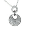 Sterling Silver Circle Cz Pendant