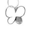 Sterling Silver Hollow Cz Butterfly Pendant