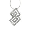  Sterling   Silver  Figure S Cz Pendant