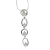 Sterling Silver Beads Of Dangle Cz Pendant