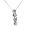 Sterling Silver Row Of  Circle  Cz  Pendant 