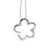 Sterling Silver Cz Flower  Pendant 