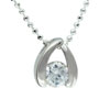 Sterling Silver Round Cz Cushion Pendant