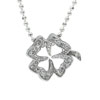 Sterling Silver Cz Clover Pendant