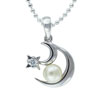 Sterling Silver Star And Moon Pendant