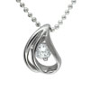 Sterling Silver Cz Droplet Pendant