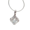 Sterling Silver Cz Cube Pendant