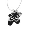Sterling Silver Layered Cz Design Pendant