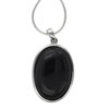 Sterling Silver Faux Onyx Cushion  Pendant 