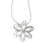 Sterling Silver Flower Swirl Pendant