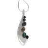 Sterling Silver Half Droplet Faux Abalone Pearl Pendant