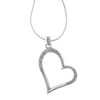 Sterling Silver Cz Heart Pendant