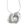 Sterling Silver Heart Shape Donut Pendant