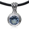 Blue Crystal 925 Sterling Silver Pendant