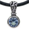 Aquamarine Crystal 925 Sterling Silver Pendant