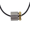 Sterling Silver  Two   Tone  Cylinder Pendant