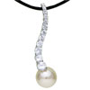 Crystal Worm 925 Sterling Silver Pendant