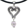 Heart And Pink Crystal 925 Sterling Silver Pendant