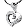 Heart With April Birthstone Crystal Stainless Steel Wedding Pendant