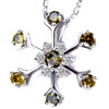Gorgeous Olivine Crystal Snowflake Pendant