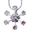  Pendants - Classy Topaz Crystal November Birthstone Snowflake Pendant