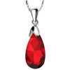 January Birthstone Siam Crystal Teardrop Pendants