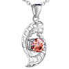 925 Sterling Silver Topaz Yellow Crystal Conch  Pendant  Necklace  ... 