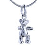 Silver Curious Bear Pendant Sterling
