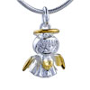  Two   Tone  Angel Pendant Sterling Silver