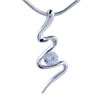 Crystal And Waved Ribbon Pendant Zodiac