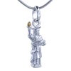 Two Tone Statue Of Liberty Pendant Sterling Silver
