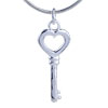  Silver   Heart  Key Pendant  Sterling 