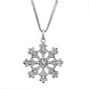 Christmas Jewelry Clear Diamond Accent Winter Snowflake Pendant  ... 