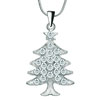 Christmas Gift Clear Diamond Accent Xmas Tree Winter Pendant  ... 