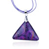 Purple Triangular Dichroic Glass Pendant