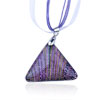 Pink Triangular Dichroic Glass Pendant