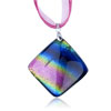 Blue And Purple Rainbow Dichroic Glass Pendant