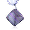 Purple Stripe Dichroic Glass Pendant