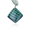 Green Fused Dichroic Glass Pendant
