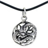 Noble Dragon 925 Round Sterling Silver Pendant