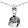 Crossed  Rings  925 Sterling Silver  Pendant 