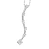 Sterling Silver Cz Wave Pendant